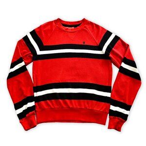 G-Star Raw Crew Neck Striped Red/Black/White Sweater, Size S